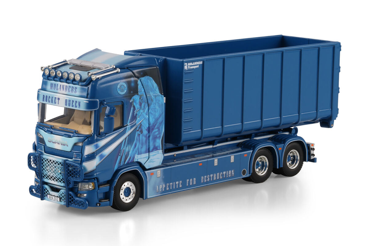 Molander; SCANIA S HIGHLINE CS20H RIGED TRUCK WITH HOOKLIFT SYSTEM 6X2 TAG AXLE + 40M3 CONTAINER
