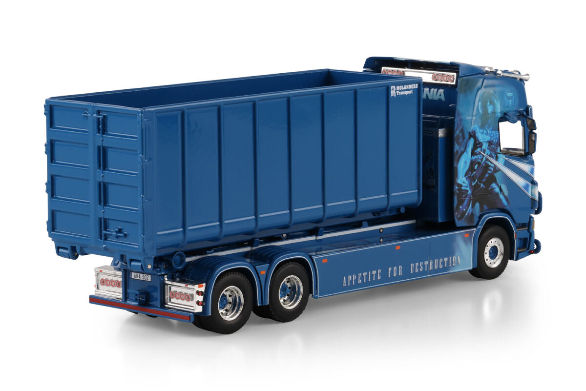 Molander; SCANIA S HIGHLINE CS20H RIGED TRUCK WITH HOOKLIFT SYSTEM 6X2 TAG AXLE + 40M3 CONTAINER