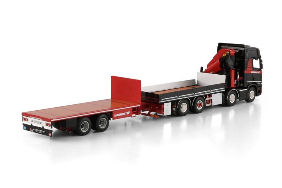 WSI SCANIA R HIGHLINE CR20H / DRAWBAR TRAILER - 6 AXLE WITH PALFINGER PK 370 TEC MAMMOET