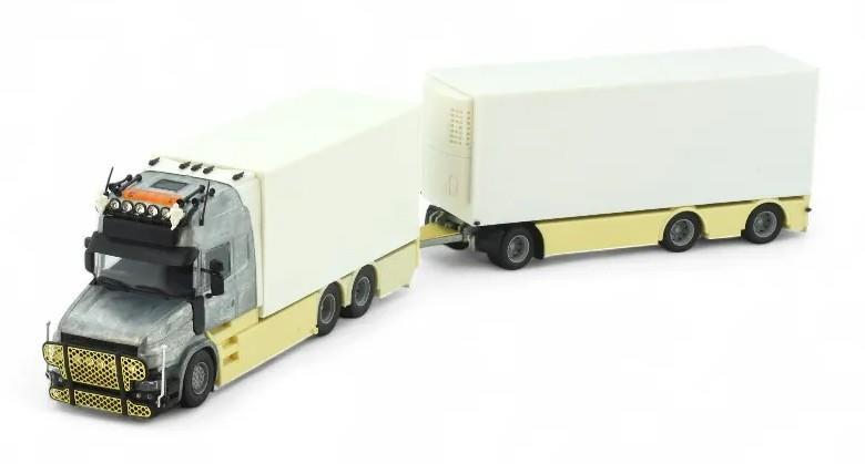 Tekno KIT Scania T Topline motorwagen met 3-assige schamel