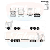 Scania NGR Lowcab 6x2 met 3-assige koeltrailer