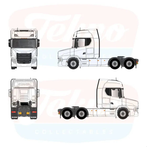 Scania S HL 6x2 Tuft Customservice Basismodell