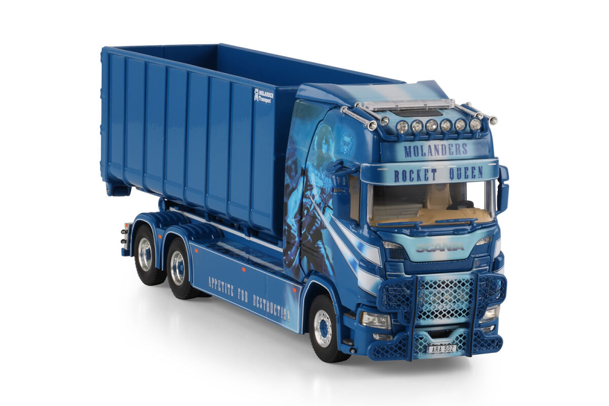 Molander; SCANIA S HIGHLINE CS20H RIGED TRUCK WITH HOOKLIFT SYSTEM 6X2 TAG AXLE + 40M3 CONTAINER