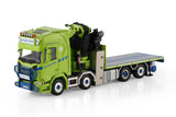Nordic Crane Kynningsrud; SCANIA R HIGHLINE CR20H RIGED FLATBED TRUCK 8X2 TAG AXLE WITH FASSI 1100 + JIB