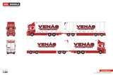 Venås; SCANIA R HIGHLINE CR20H RIGED REEFER TRUCK 6X2 TAG AXLE RIGED REEFER DRAWBAR TURNTABLE TRAILER - 4 AXLE